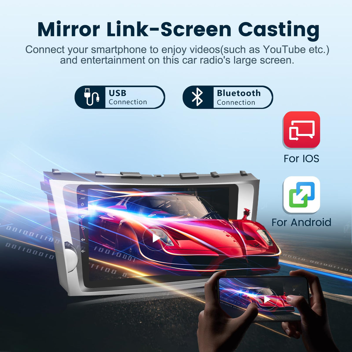 Podofo Android Auto support for quick app access while driving
