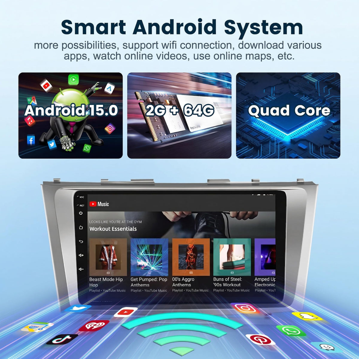 Podofo hi-fi audio with 16-band EQ for immersive sound