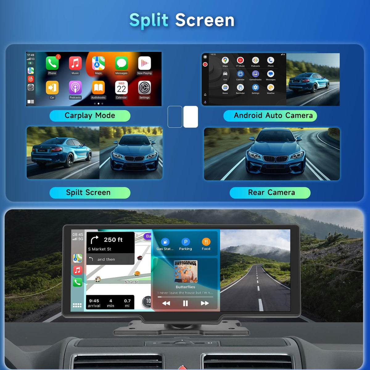 Podofo aux fm transmission streams audio to your car speakers for richer sound.