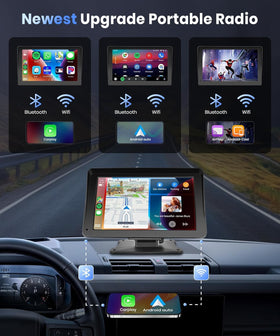 podofo dashboard mounted in car demonstrating easy plug-and-play benefit