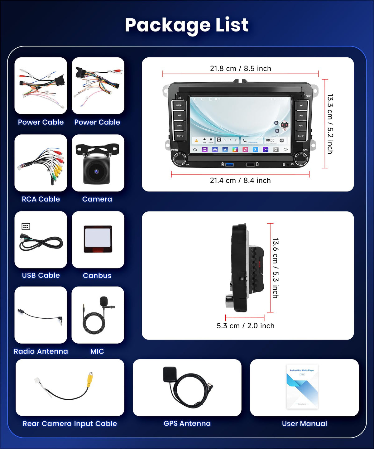 Podofo backup camera with 170-degree view for easier parking