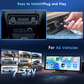 Podofo dual Bluetooth upgrade supports wireless CarPlay and car audio.