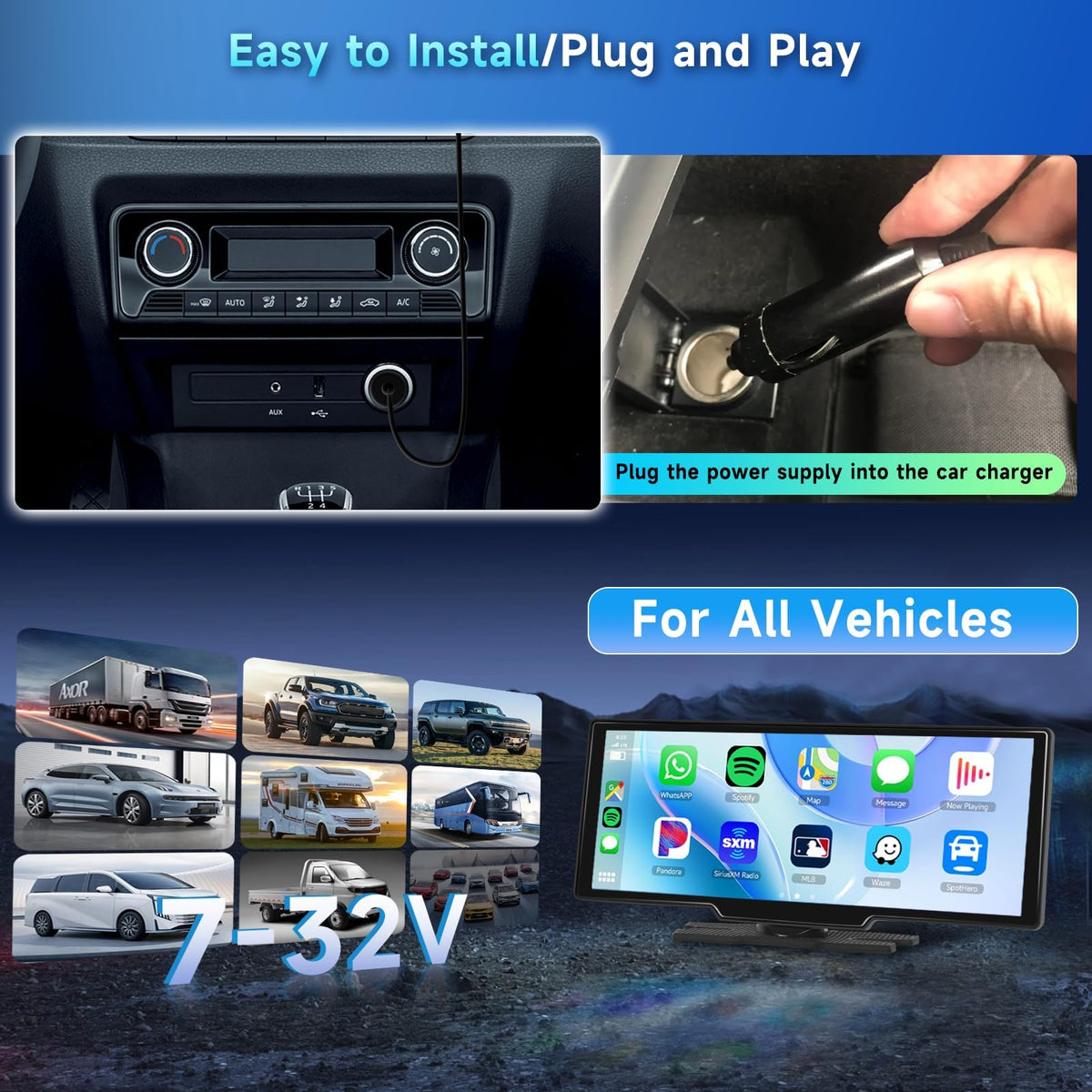 Podofo dual USB car charger keeps devices powered on the go.