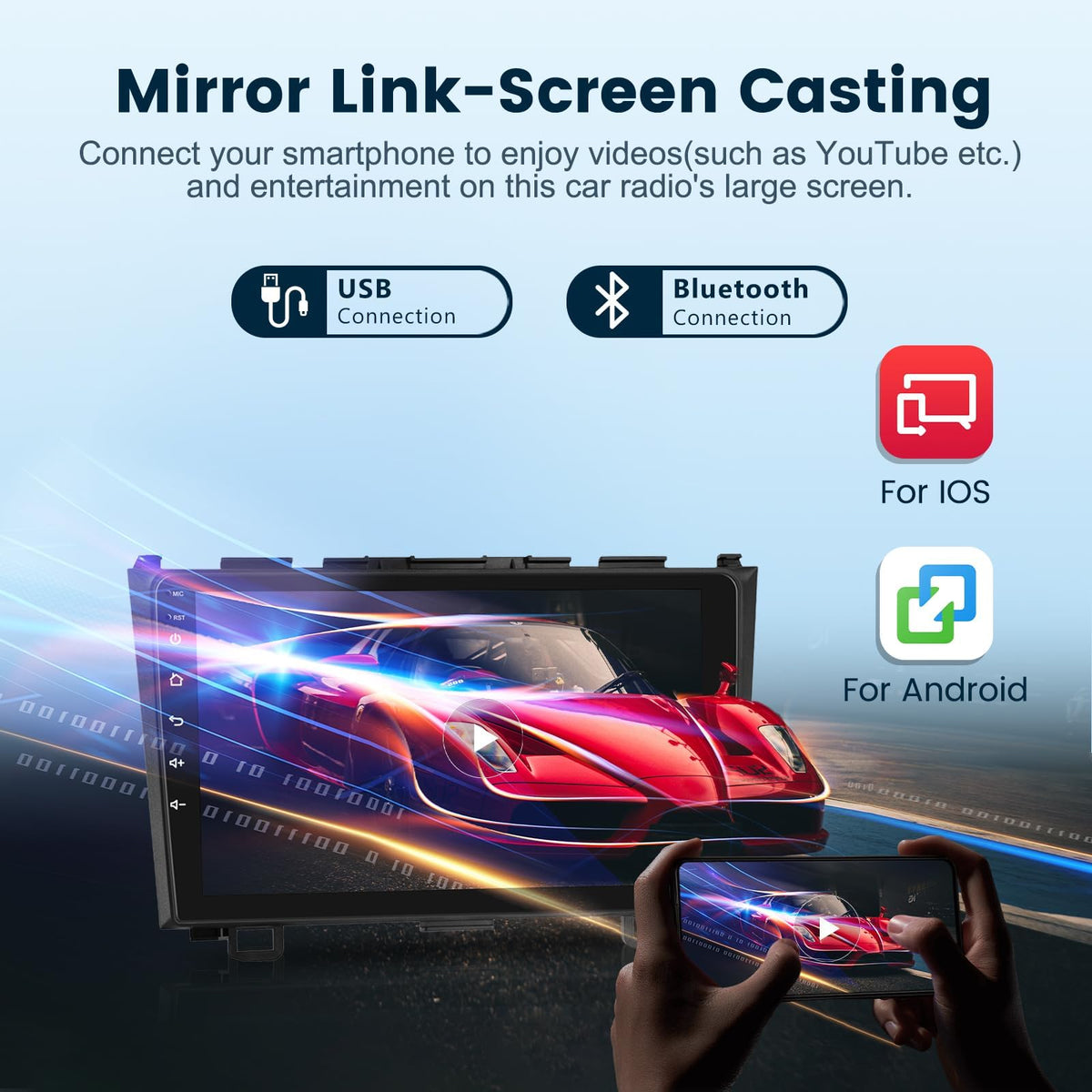 Podofo dual USB ports for charging and data in Honda CRV.