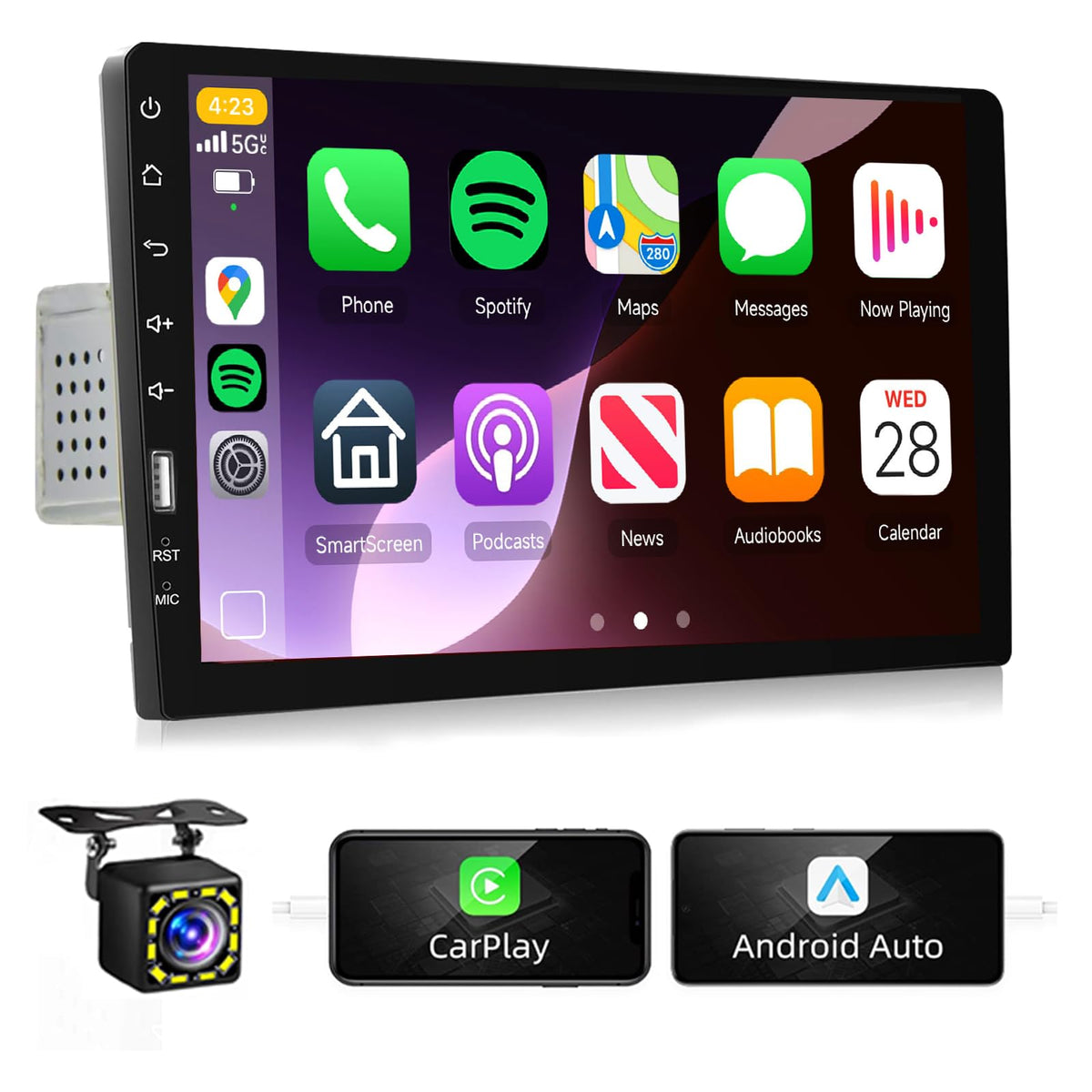 podofo front display showing home screen and quick access benefits