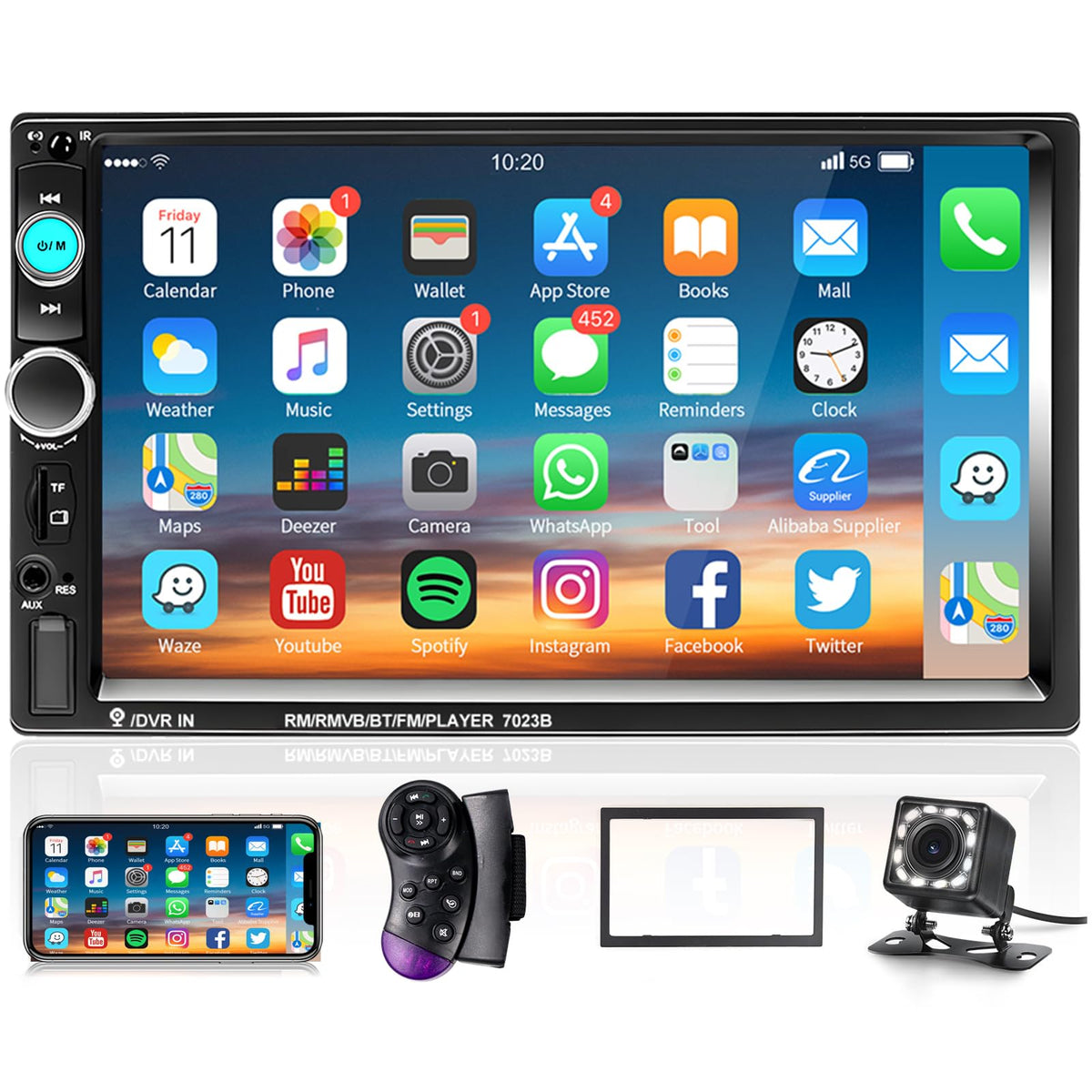 podofo front touchscreen view showing clear interface and quick control