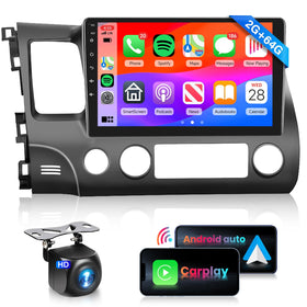 Podofo HiFi 16EQ front display enhances Civic navigation and media access