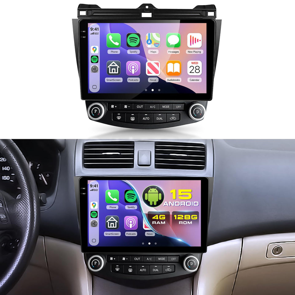 Podofo Honda Accord 2003-2007 Android radio with 10.1-inch touchscreen for quick upgrade