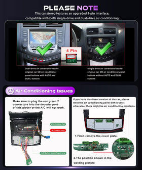 Podofo Honda Accord wireless CarPlay and Android Auto for seamless phone app access