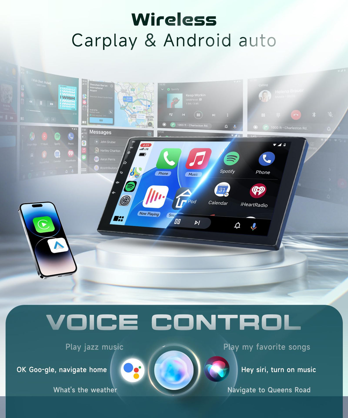 Podofo Honda Civic quad-core processor for smooth apps on the go.
