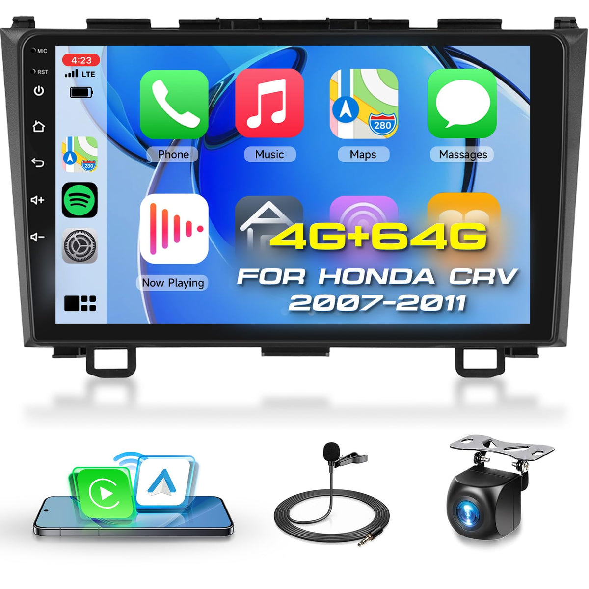 Podofo Honda CR-V 9-inch IPS screen for smooth touch navigation
