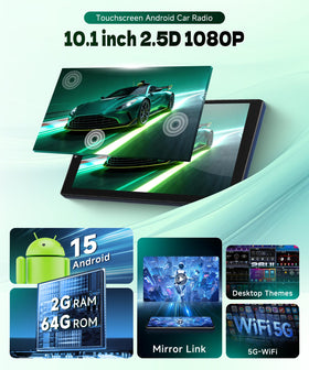 Podofo Mirroring Link with dual USB ports for seamless device connectivity.
