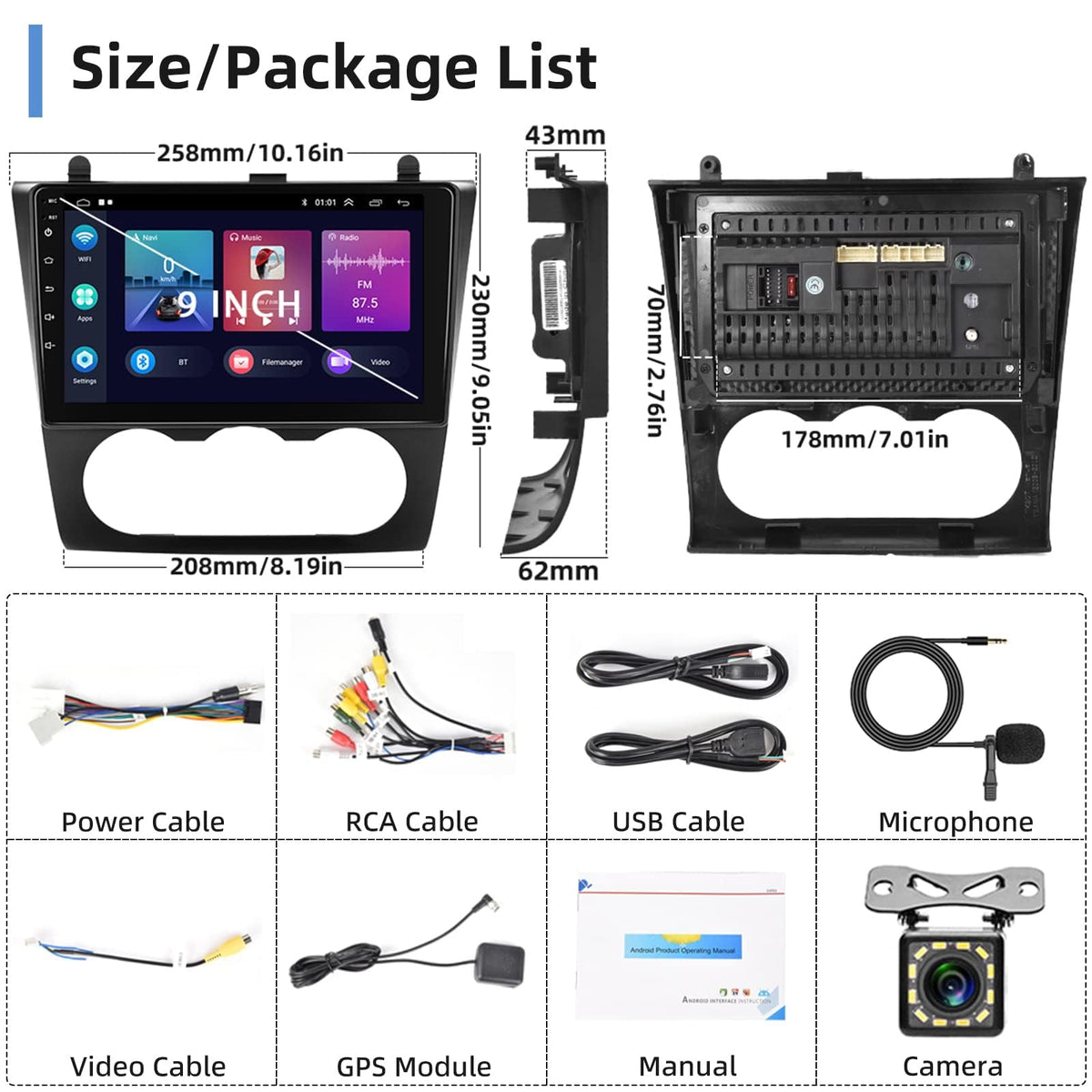 Podofo Nissan Altima dual USB ports for charging and data on trips.