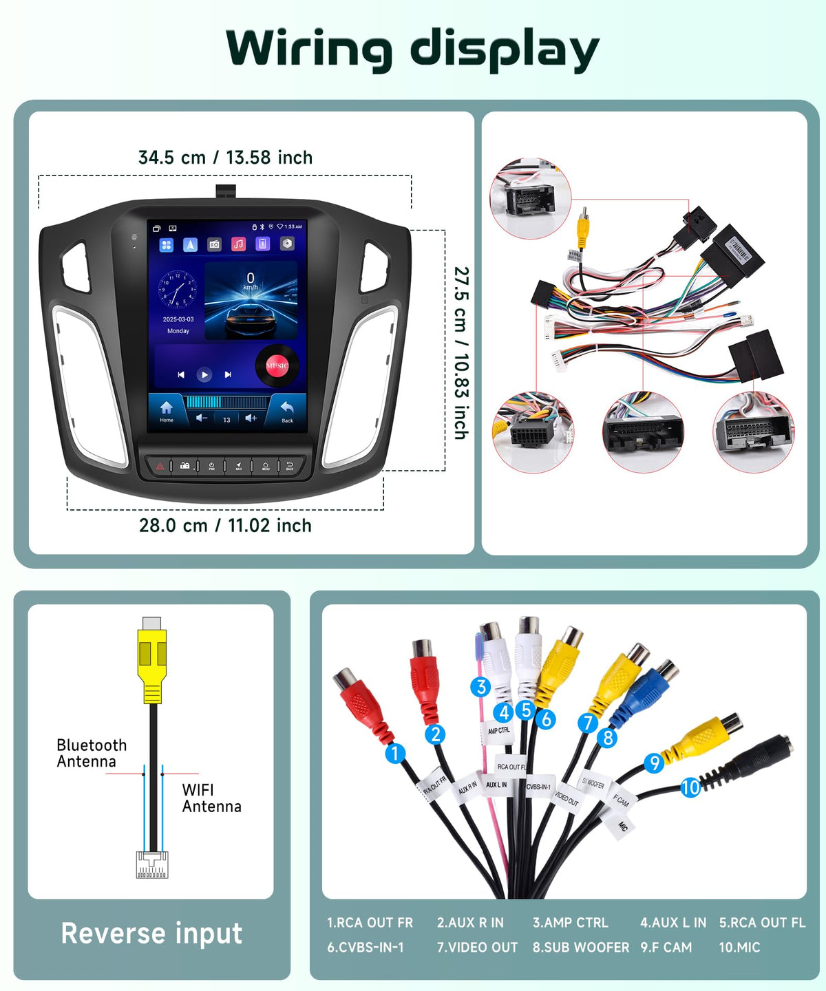 Podofo plug-and-play harness simplifies Ford Focus installation.