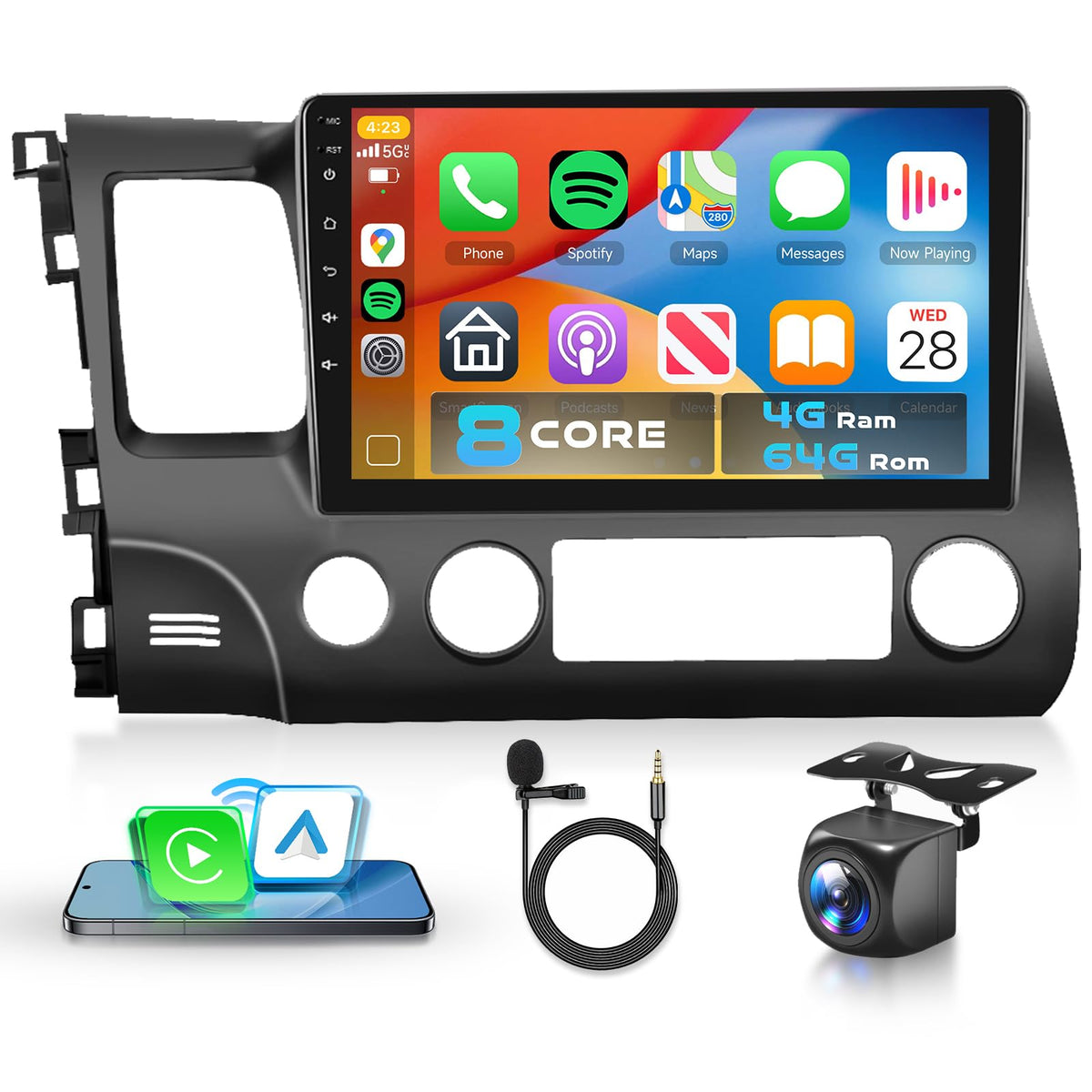 Podofo Qualcomm 8Core CPU image: fast multitasking for Honda Civic infotainment.
