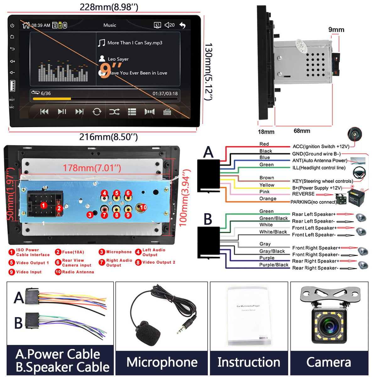 podofo scale and dimensions image showing compact single-din fit advantage