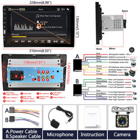 podofo scale and dimensions image showing compact single-din fit advantage