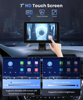 podofo handheld size comparison showing compact portable screen for easy placement