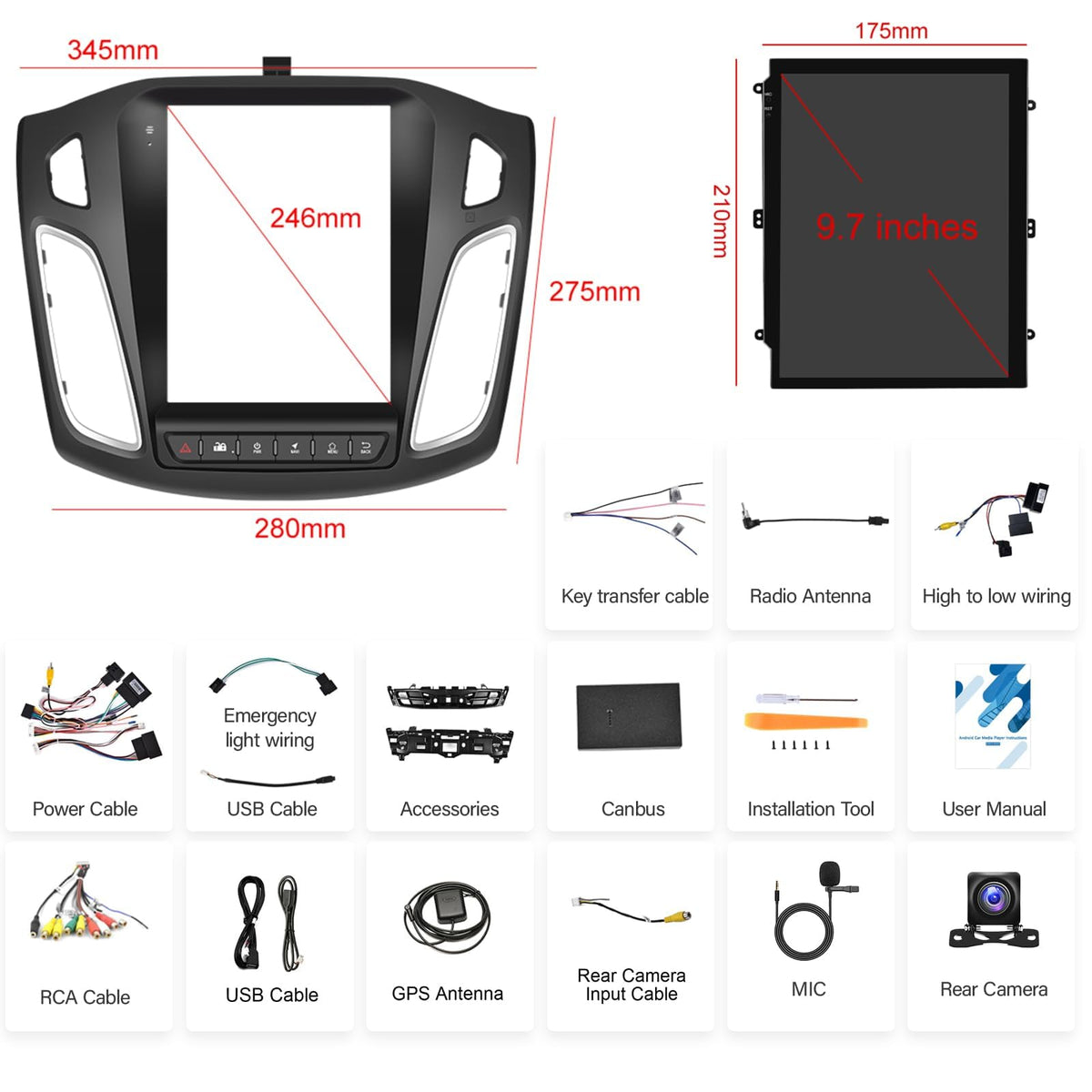 Podofo steering wheel control keeps essential commands within reach.