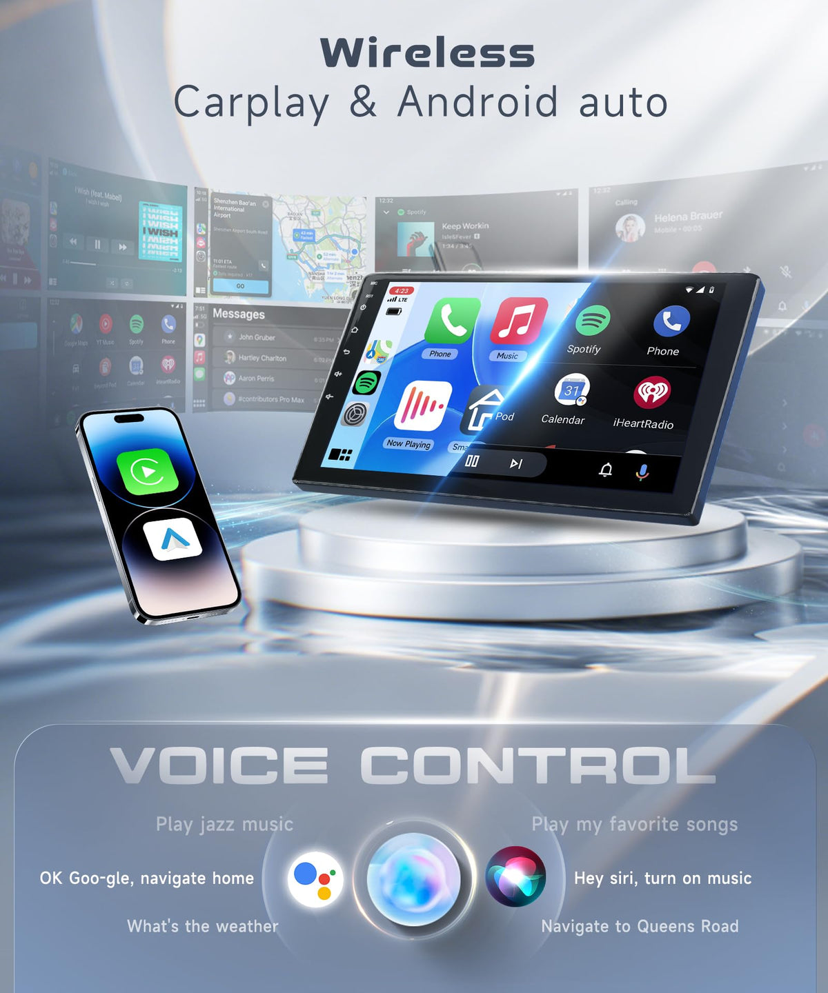 Podofo steering wheel control for easy audio access
