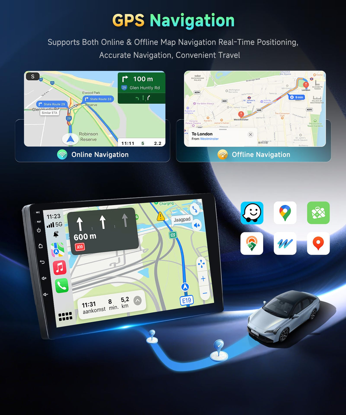 Podofo steering wheel control compatibility for safer in-car adjustments