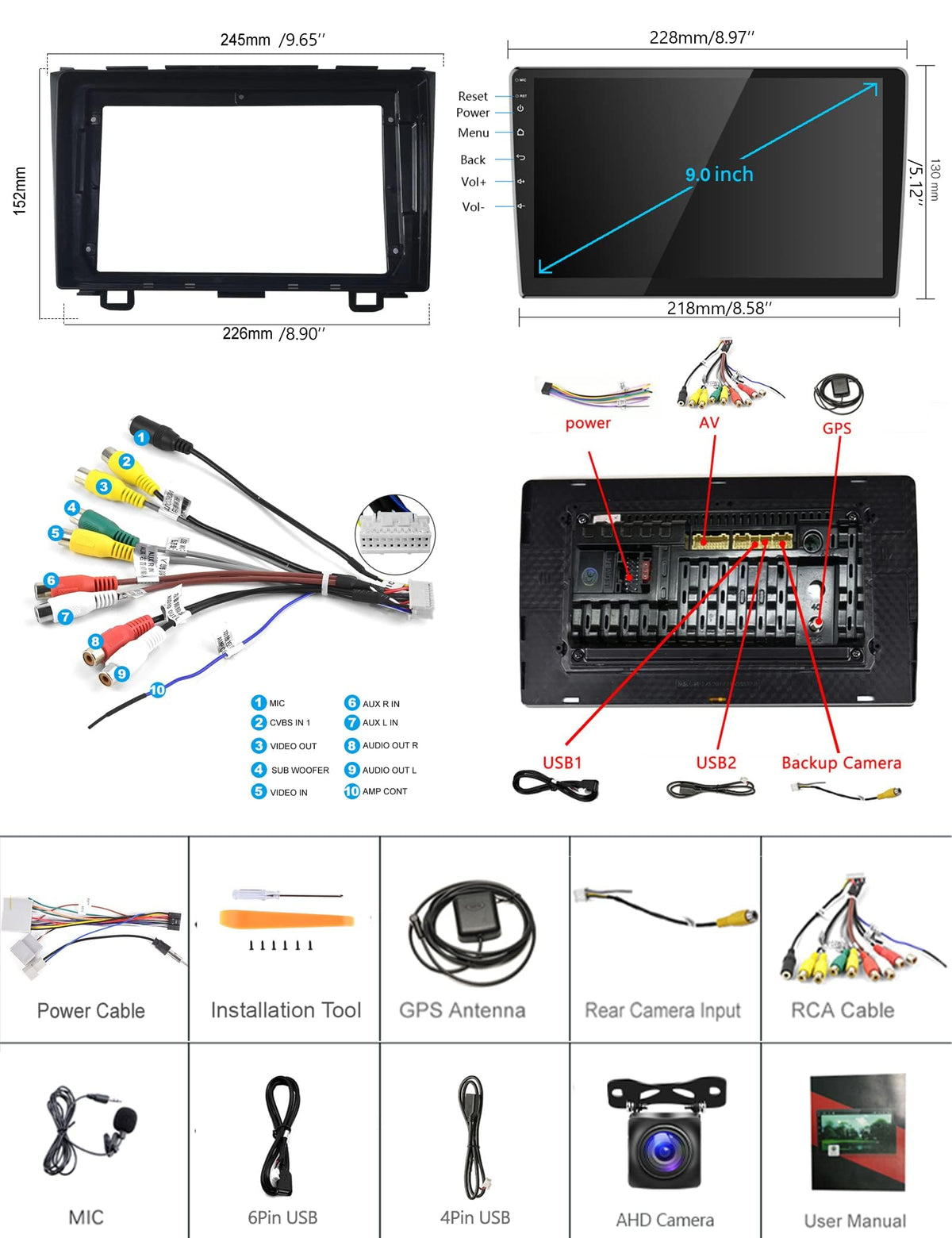 Podofo customizable UI for Honda CRV head unit enhances ease of use.