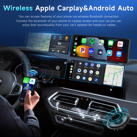 Podofo wireless CarPlay/Android Auto connection for hands-free infotainment.