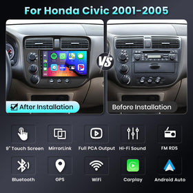 Podofo wireless CarPlay Android Auto UI enables seamless smartphone mirroring.