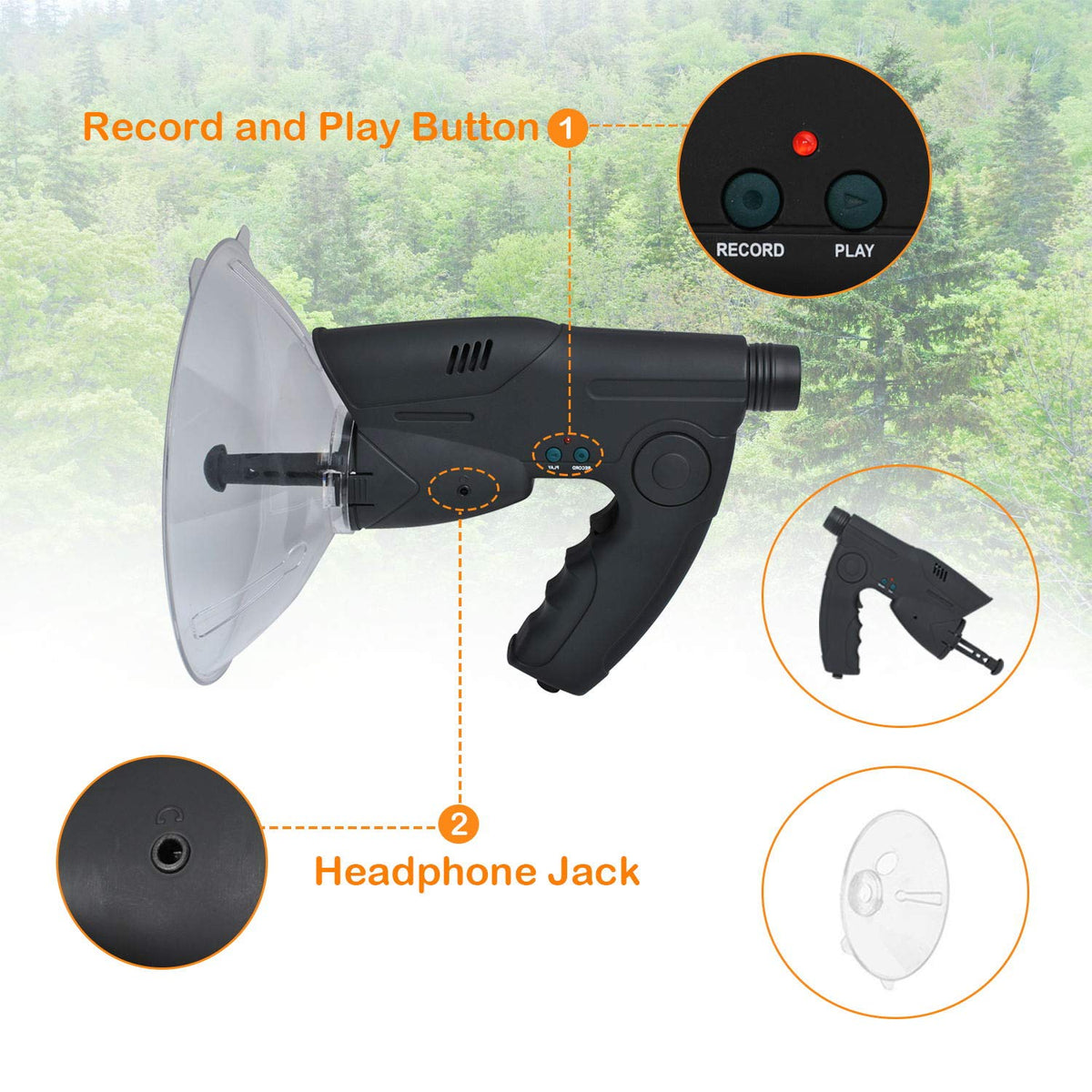 Podoy headphone and jack detail showing adjustable cable for comfortable listening