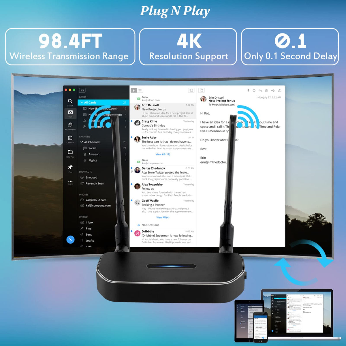 POFAN plug-and-play design for quick setup without apps.