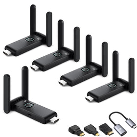 POFAN wireless HDMI transmitter streams 4K to four screens wirelessly.