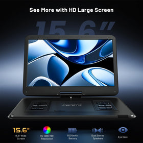 POFOTO 15.6-inch HD swivel screen offering clear viewing from multiple angles.