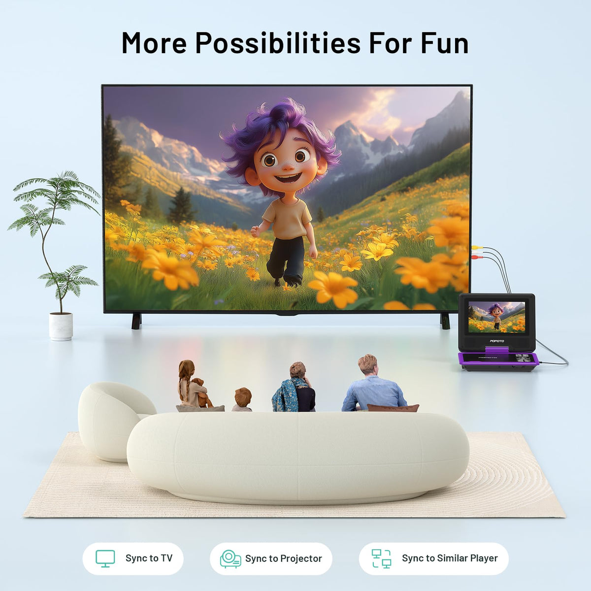 POFOTO 2500mAh battery provides hours of portable entertainment