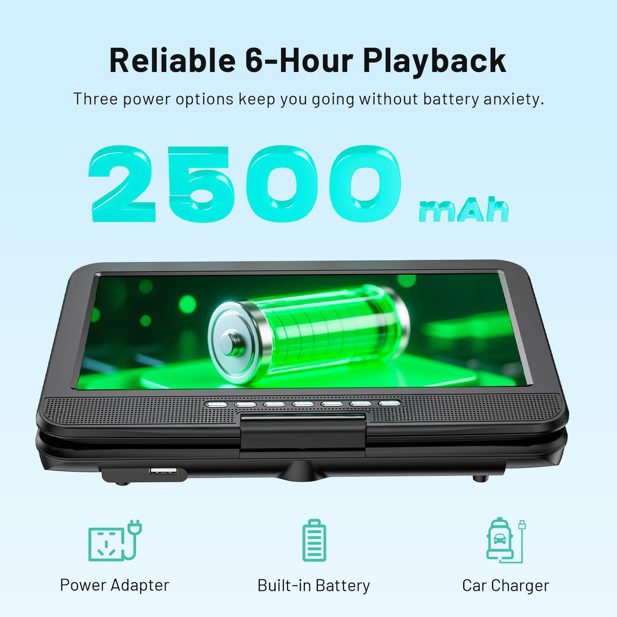 POFOTO 6-hour battery life enables long road trips