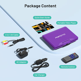 POFOTO car charger included ensures continuous viewing during drives
