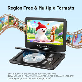 POFOTO car headrest mount included for rear-seat entertainment