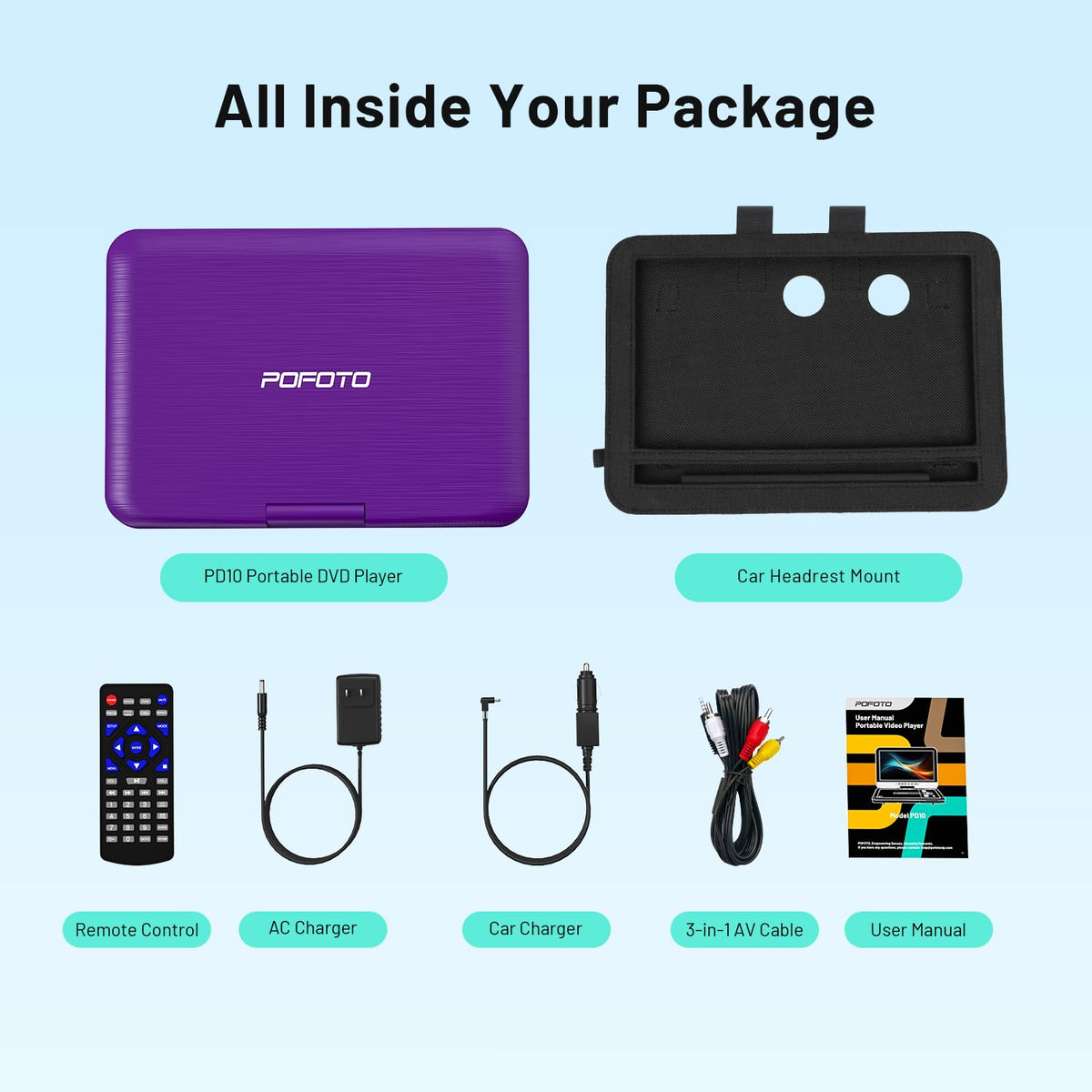 POFOTO car headrest mount enables convenient backseat viewing