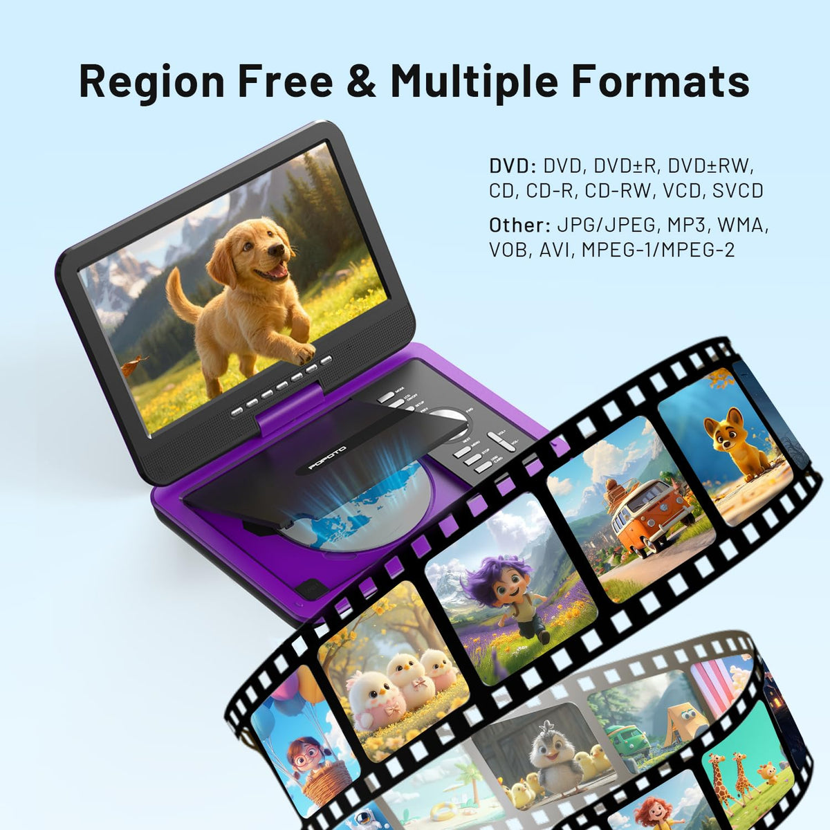 POFOTO dual-button control keeps playback simple in motion