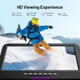 POFOTO 10.5-inch HD swivel screen offers flexible viewing angles