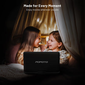 POFOTO rechargeable battery for hours of portable use.