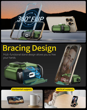 Pohgelan AirPods 4 case with lid latch keeps contents securely closed.