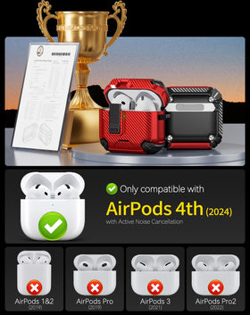 Pohgelan AirPods 4 case with stand function for hands-free viewing