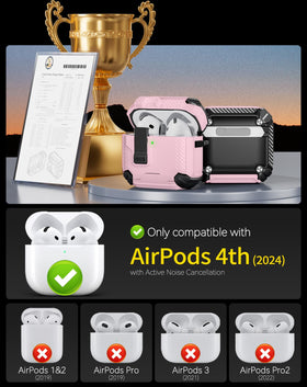 Pohgelan AirPods 4 magnetic lock keeps case secure during travel
