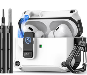 Pohgelan AirPods Pro case front view showing sleek protection.