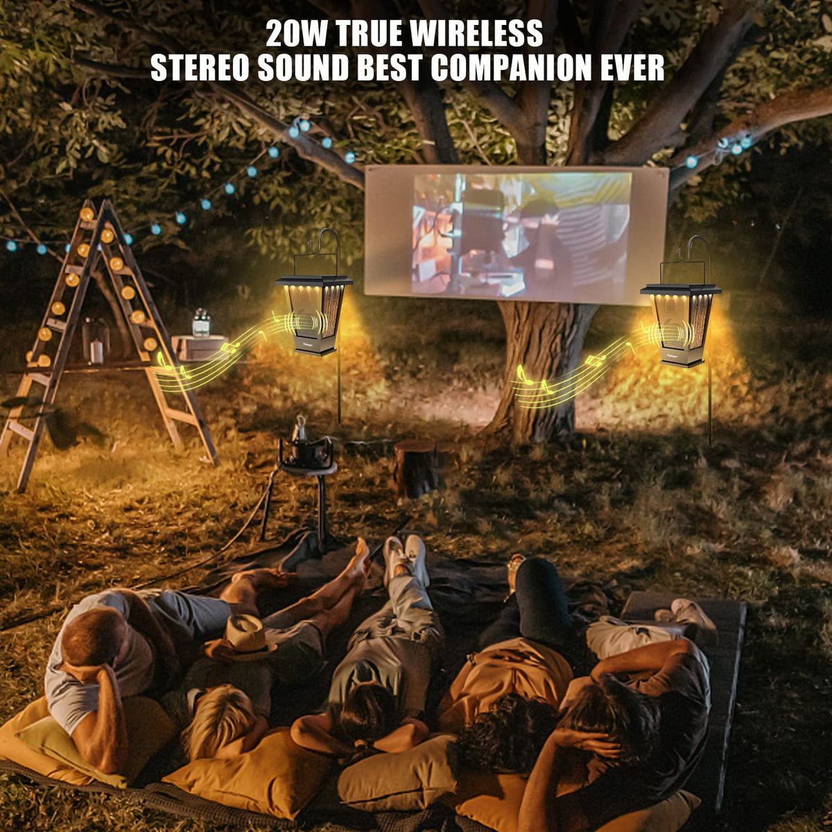 Pohopa dual speakers paired for a seamless 20W true wireless stereo.
