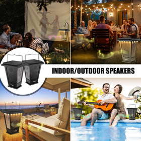 Pohopa LED lights illuminate night gatherings with warm ambient glow.