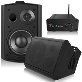Pohopa outdoor speakers with a 5.25 inch woofer deliver deep bass outdoors.