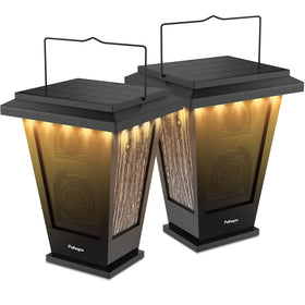 Pohopa solar-powered outdoor speaker panel charging in sunlight for easy power on sunny days.