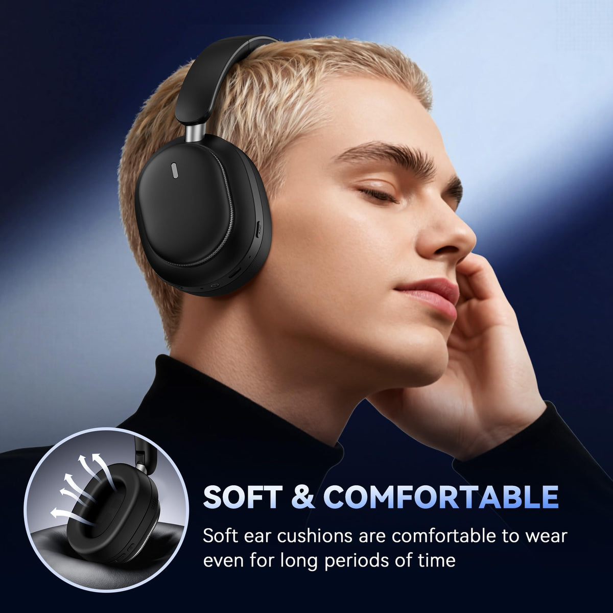 Pointcinco used on airplane seat illustrating ANC benefit for travel noise reduction