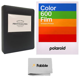 Polaroid 600 film pack front view showing brand and packaging benefit